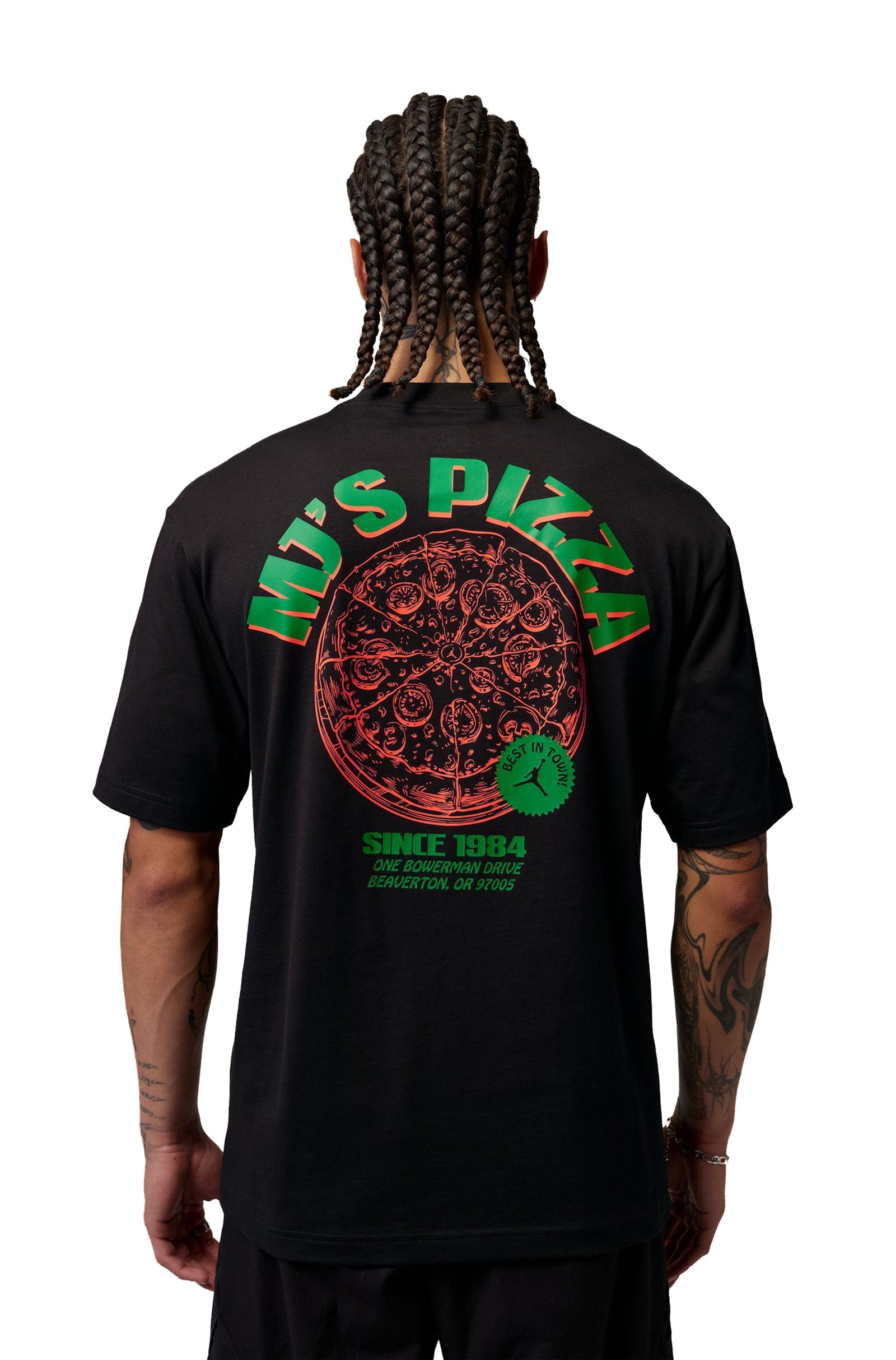 Air Jordan Mens Pizza Graphic Tee - Black